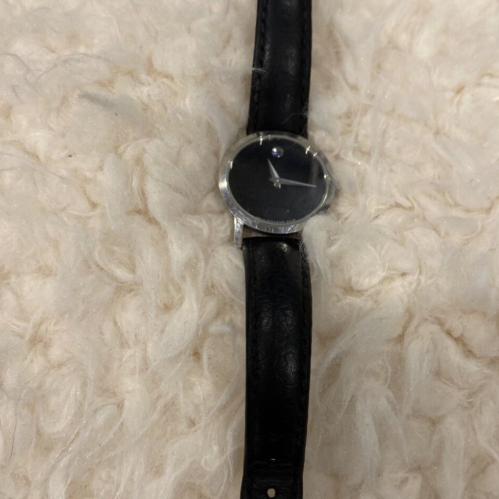 Movado used ladies watch 24mm dial black